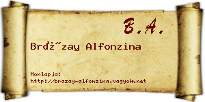 Brázay Alfonzina névjegykártya